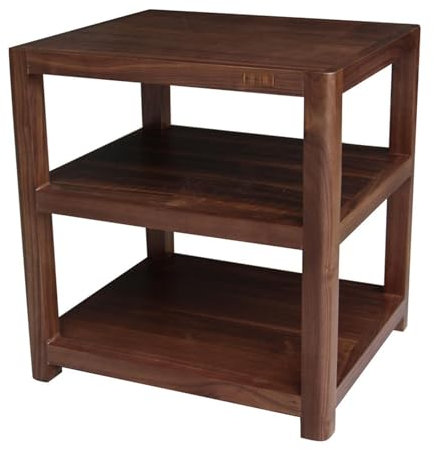LYXWGRZD 4-stufiger Audio Rack HiFi Regal, Mehrzweck HiFi Rack, Phonoschrank aus Massivholz, Record Player Stand, for Besprechungs-, Wohn- und Aufnahmeräume(63cm/24.8in)