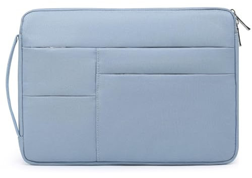HYZUO 14-15 Pollici Borsa per Laptop con Maniglia Laterale per MacBook Air 15 M4 M3 M2, MacBook Pro 15, 15 Surface Laptop, Custodia per Notebook per 14 HP Dell Lenovo ThinkPad Asus Acer, Blu Pallido
