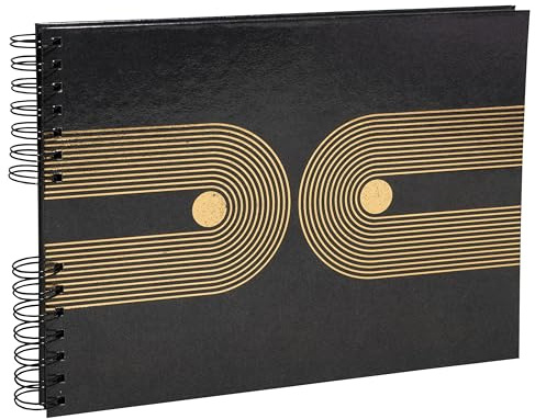 Exacompta Album Photo Spirales Graphik 150 Photos 50 Pages Noires 32x22 cm