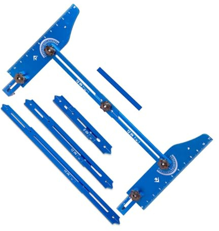Stair Tread Template Tool, Stairs Tread Gauge, Aluminum Alloy Stair Treads Jig with Case, Measuring 8in to 56in, Staircase Measurement Toolfor Layout Projects