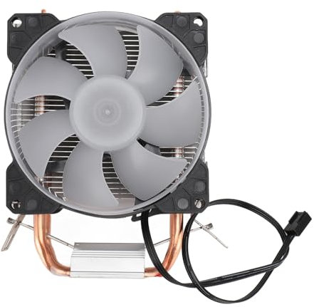 Low Profile Cpu Cooler, Be Quiet Cpu Cooler Heat Pipes RGB Lighting Computer Cpu Cooling Fans 90mm 48cfm 1800PRM 2 Copper Cpu Fan for LGA115X for AM4