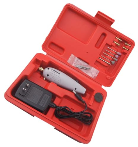 HOMSFOU Mini Trapano Elettrico Portatile Per Forare Legno Plastica Carta Lamiera Acrilico Spina Ue Incluye Punta Hss Mandrini Mole Abrasive e Mola Da Taglio
