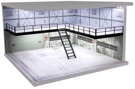 Sharplace 1/64 Modellauto -Szene -Parklandschaft mit leichter Acryl -Display -Hülle für 1/64 1/36 1/32 Mini -Automobil -Action -Figur Sammlung, Branche Stilvoll