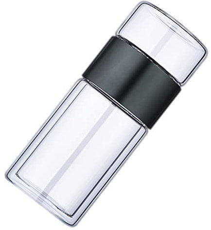 GRIRIW teetrennbecher 300ml aus doppelwandiger hitzebeständigem und glas praktischem teesieb rundem design maximalen teegenuss mit unterwegs