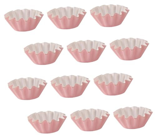 Gatuida 50pcs Paper Baking Cups Cake Wrappers High Hardness Not Easy to Break for Bakery Use