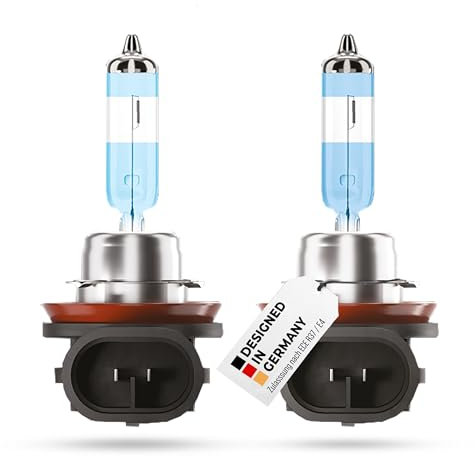 alca® 2 Stück H11 Halogen Lampe Auto I PGJ19-2 I 12V 55W Halogen Scheinwerfer Lampe I +200% mehr Helligkeit I Scheinwerferlampe I E-Prüfzeichen I KFZ