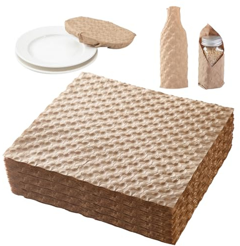 Kraftpapier Bubble Polsterblätter, umweltfreundliche Verpackung für Versand und Umzug Moving, langlebig, geruchsfrei, nachhaltige Alternative zu Plastik-Luftpolsterfolie (29 x 29 cm,60 Stück)