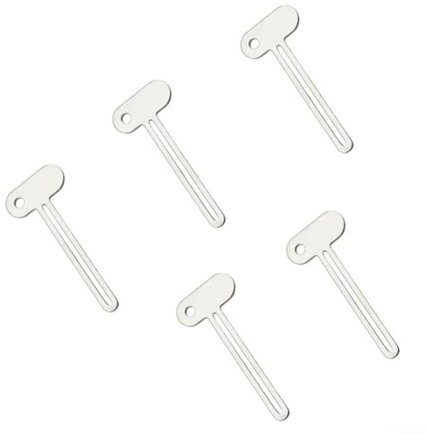 5 Pieces Metal Tube Squeezer with Roller Key for Toothpaste and Multi Purpose Tubes to Minimize Waste in Bathroom Supplies