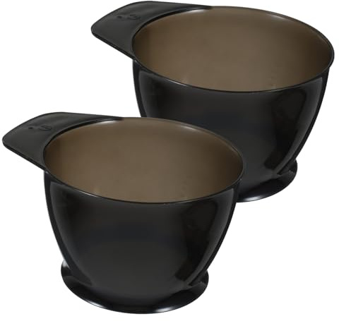 Hemobllo 2 pièces Bol de Coloration Cheveux Antidérapant Lot de Bols Mélangeurs avec Graduation Réutilisables pour Salon Professionnel Outil Pratique pour Teinture et Soins Huileux