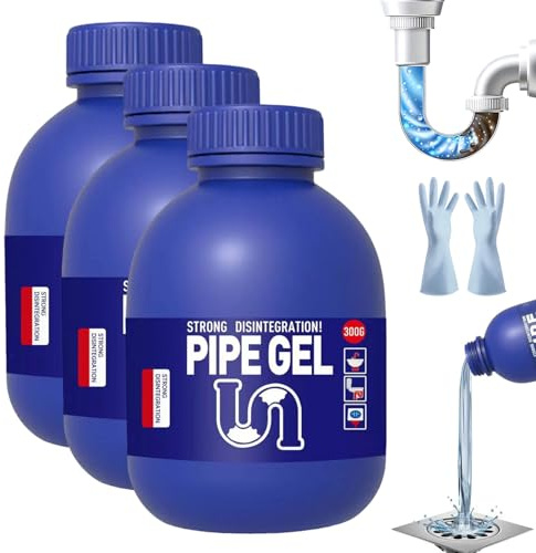 Disgorgante Per Scarichi, Disincrostante E Pulitore Per Scarichi, Disgorgante Per Lavandini E Sturatubi, Potente Scioglicapelli, Grasso E Sapone, Per Bagno, Cucina, Doccia, Lavandino E WC (3 pz)