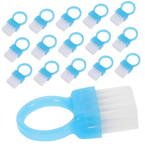 VALICLUD 100pezzi Spazzola per Unghie in Plastica Strumento di Manicure per Pulizia e Rimozione della Spazzola Portatile per Unghie da Donna e Uomo Blu