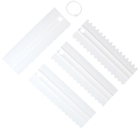 Qaonsciug 4Pcs Cream Scraper Cutter Scraper Irregular Teeth Edges Spatulas For Food Bread Dough Fondant Enduring Home Baking Supplies