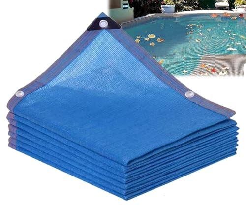 Rectangular Pool Cover Winter Pool Protection for Outdoor Use HeavyDuty Waterproof Tarp for Inground & Above Ground Pools Leaf & Tear Resistant (5x5m/16.4x16.4ft)
