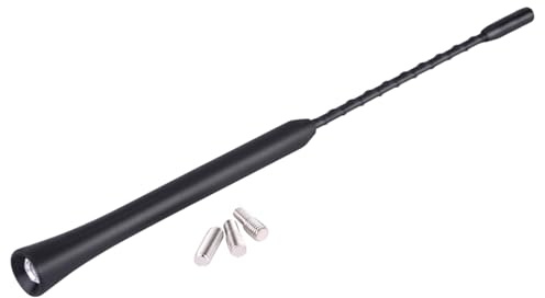 Haofy 9-Zoll-Universal-Autoantenne, Ersatz-Bienenstich-Antenne mit 3 Schrauben, Gummi-Aluminium, für LKWs, SUVs, Limousinen