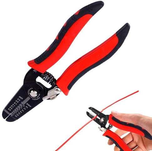 7 Inch Wire Stripping Pliers, 10-22 AWG Multi Gauge Wire Stripping Pliers, Cable Stripper Tool, Multifunctional Heavy Duty Cable(Size:7inches)