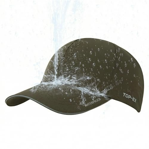 TOP-EX XL/XXL Unisex Waterproof All Weather Cap, Sun Rain Protection Baseball Cap for Running & Golf & Walking - Packable & Lightweight, 56-66CM