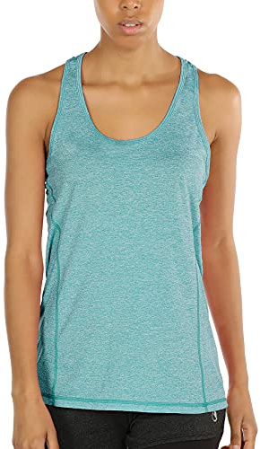 icyzone dam sporttop yoga tank top ringkrage topp löpning fitness funktioner tröja