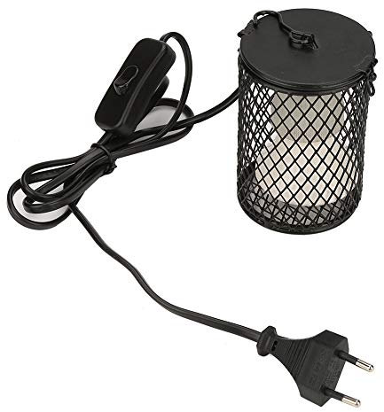 Haofy 100 Watt Infrarot Keramik Strahler Wärmelampe Lampe UV Keramik Wärmeerhaltungsbeleuchtung Pet Reptile Brooder(Schwarzer EU-Stecker)