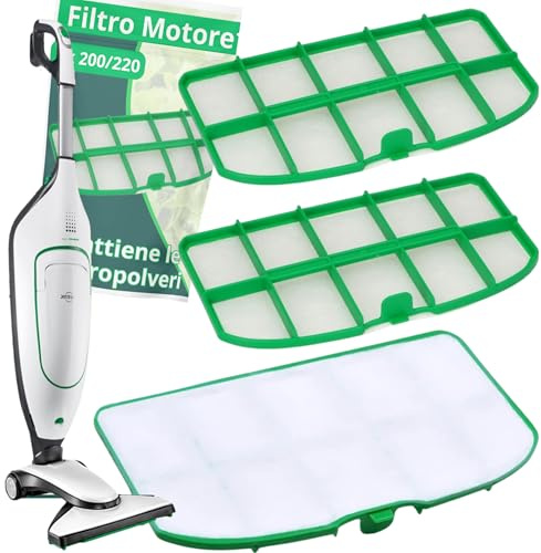 NAMAI - Set di 3 Filtri Compatibili Con Folletto VK200/220s | Compatibilità Assicurata, Resistenti e Duraturi, Facile da Installare