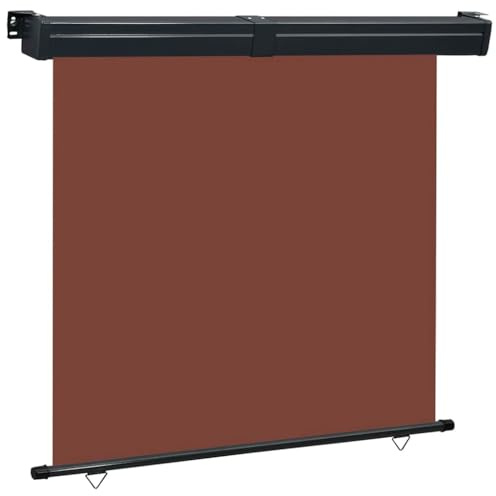 vidaXL Toldo Lateral Balcón Estructuras Ventanas Balcones Casa Bricolaje Hogar Quitasoles Decoración Jardín Terraza Marrón 165x250 cm