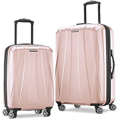 Samsonite Omni 2 Hartschalen-Koffer, erweiterbares Gepäck mit 360-Grad-Rollen, Rosa - Blossom Pink, 2-Piece Set (20/24)