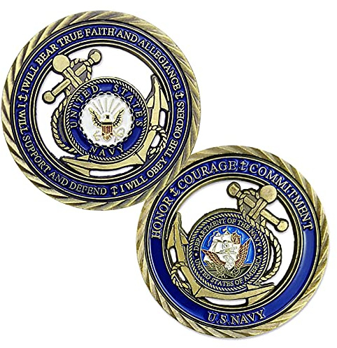 U.S. Navy Core Values Challenge Coin Military Collector's Medallion