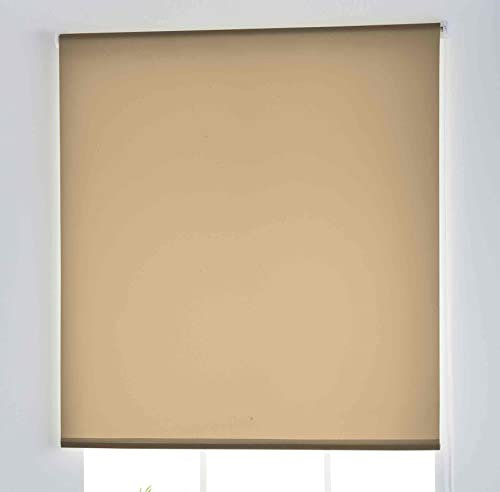 Light Translucent Smooth Roller Blind for Windows, Interior, Folding, Kitchen, Blinds and Doors (130 x 230 cm, Turron)