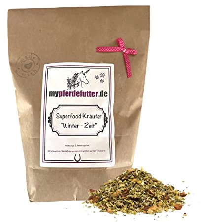 mypferdefutter Winterzeit-Kräuter für Pferde 100% Natur PUR - Pferdekräuter frei von Zusätzen für Dein Lieblingspferd - stärkt die körpereigene Abwehr (1000 g)