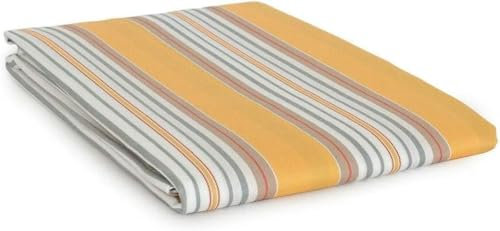 Corredocasa Tenda da Sole a Righe Strette con Anelli per Esterno da Balcone in Tessuto Resistente che Protegge dai Raggi Solari (Giallo, 200L x 300A cm (1 Pannello))