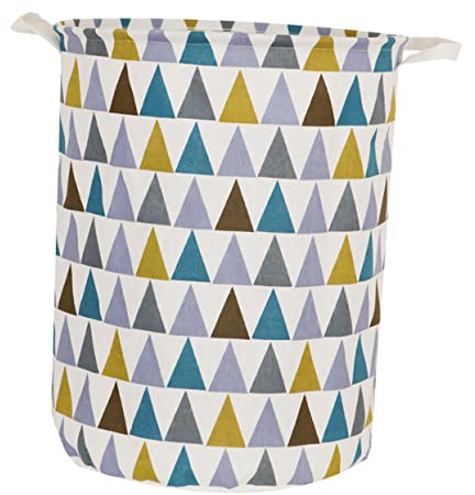 Toyvian Cesta De Plegable Almacenamiento De Ropa Cesto Ropa Con Asas Sucia Guardería Manija Lavandería Tela Tejida Envase Bebé Juguete Paño Canasta Juguetes NiñOs De Tela para Dormitorio Y Sala Estar