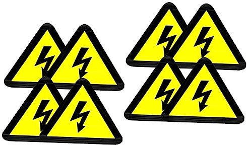 NUOBESTY 40 Sheets Electric Fence Sign High Voltage Warning Sticker Decal Electric Panel Labels Stickers for Warning Equipment