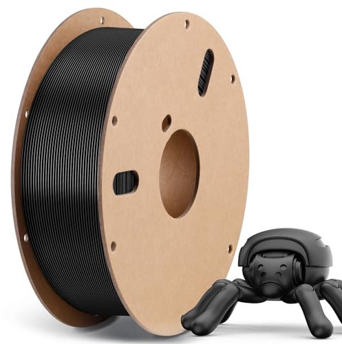 ANYCUBIC Hohe Geschwindigkeit PLA Filament 1.75mm, Refill Filament und Spool Kit, Bis zu 600 mm/s High Speed 3D Drucker Filament, Intelligente Identifikation, HS PLA Schwarz