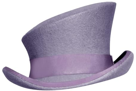 Nidddiv Mützen Herren Winter Asymmetrischer Zylinder Wollhut Damen Herren Unisex Hut Steam Punk Hut Zylinder Mode Band Dekorativer Hut Mütze Mit Ohrenklappen Herren (Pink, One Size)