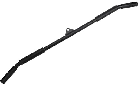 Lokyanwin Fitness-Kabelzugsystem, 100 cm Curl-Trizeps-Pressstange mit Gummigriff, Stahl, Schwarz