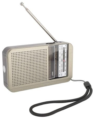 Radio Portátil de Transistores Am FM SW, Radio con Pilas, Recargable Tipo C, Conector para Auriculares, para Personas Mayores, para Uso de Emergencia en Interiores y Exteriores