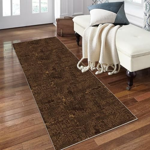 PaGuvFng Langer Flur Teppich Läufer 40 x 130 cm Teppichläufer Flur Waschbar, Lang Modern Küchenteppich, Flurläufer, Teppich Läufer für Flur, Küche, Korridor, Schlafzimmer, Wohnzimmer, Retro
