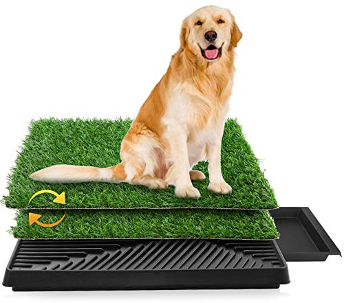 Sailnovo Hundeklo Ttoilette Ideal für Welpen und ältere Hunde, Innen- und Außenbereich Größe: 63 x 50 x 7cm 2PCS