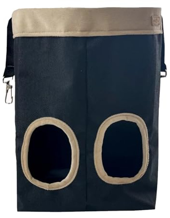 lmoikesz Geteilter Futtertrog, Kaninchen Futtersack, Grassack, mobiler Canvas Spender für Kleintiere, ordentliches Containerhaus