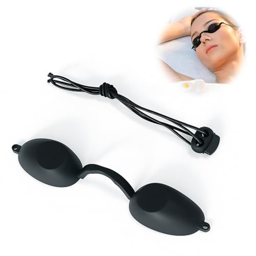 Wcawnlt Occhiali Solarium Protezione Occulare Silicone 12,5 x 2,8 x 1,5 cm Nero, Confortevoli e Universali per Cabina di Abbronzatura