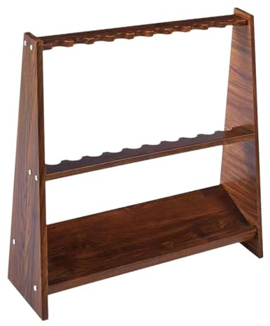 Hellery Pool Queue Rack, Billard Queue Rack, 10 Steckplätze, Geschenk für Spieler, Aufbewahrungshalter, Display Organizer, Racks, Sticks Organizer, Doppelstöc