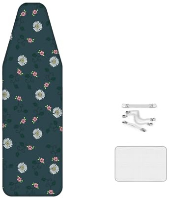 Copriasse da Stiro, Qualità Professionale, In Puro Cotone - Design 2 In 1, Copertura di Ricambio per Asse da Stiro a Vapore - 160x60 cm, con Accessori di Fissaggio, per Asse da Stiro Extra Large