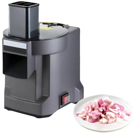 Procesador De Alimentos Eléctrico Cortadora De Verduras 3 En 1 Con 3 Cuchillas Para Cortar En Cubos, Rebanar Y Rallar, Ideal Para Cocina Comercial