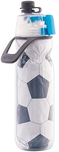 Misting Insulated Water Bottle, Mist 'N Sip Sports Series by O2COOL, 20 oz, Football