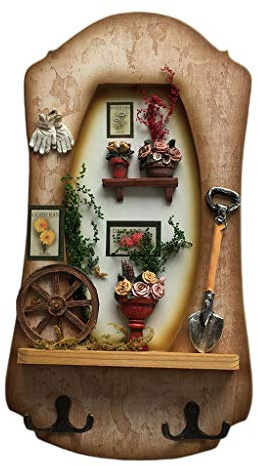 Backbayia Vintage Holz Wandgarderobe Kleiderhaken Wandhaken für Wohnzimmer, Schlafzimmer