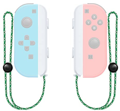 XBERSTAR 1 paire de dragonnes de transport pour manette de jeu vidéo Switch (blanc), (white)