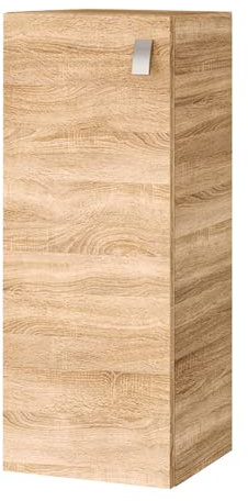 Planetmöbel Bad Midischrank in Sonoma Eiche 32cm, Hängeschrank für Badezimmer, Kleiner Badschrank für extra Stauraum mit 3 Fächern