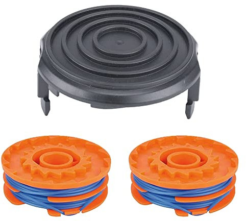 Donkivvy 2 Pcs Spool Line with Spool Cover for QUALCAST GGT600A1 Grass Trimmer Line 8.3 metre x 1.5mm