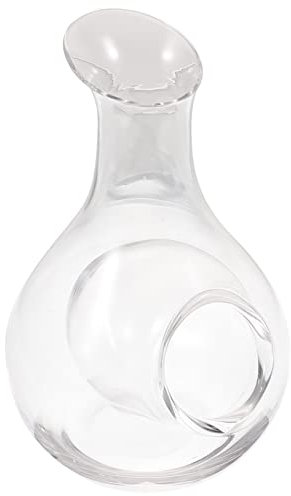 OSALADI Carafe à Vin Japonaise 385 Ml En Verre Transparent Cavité Pour Glaçons, Distributeur De Whisky Pratique Et Créatif, Pour Dégustation Et Rafraîchissement Du Vin