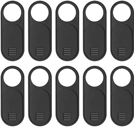 10pcs Couverture de Webcam Remplacement Compatible avec Tesla modèle 3/Y/X/S Couvertures de Webcam Ultra Minces Couverture de Caméra Ultra-Mince Glissière 28x11x0.7mm