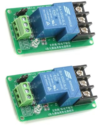 Hailege 2pcs 12V 30A Módulo de relé de aislamiento de optoacoplador de un solo canal Soporte de disparo alto y bajo 12V